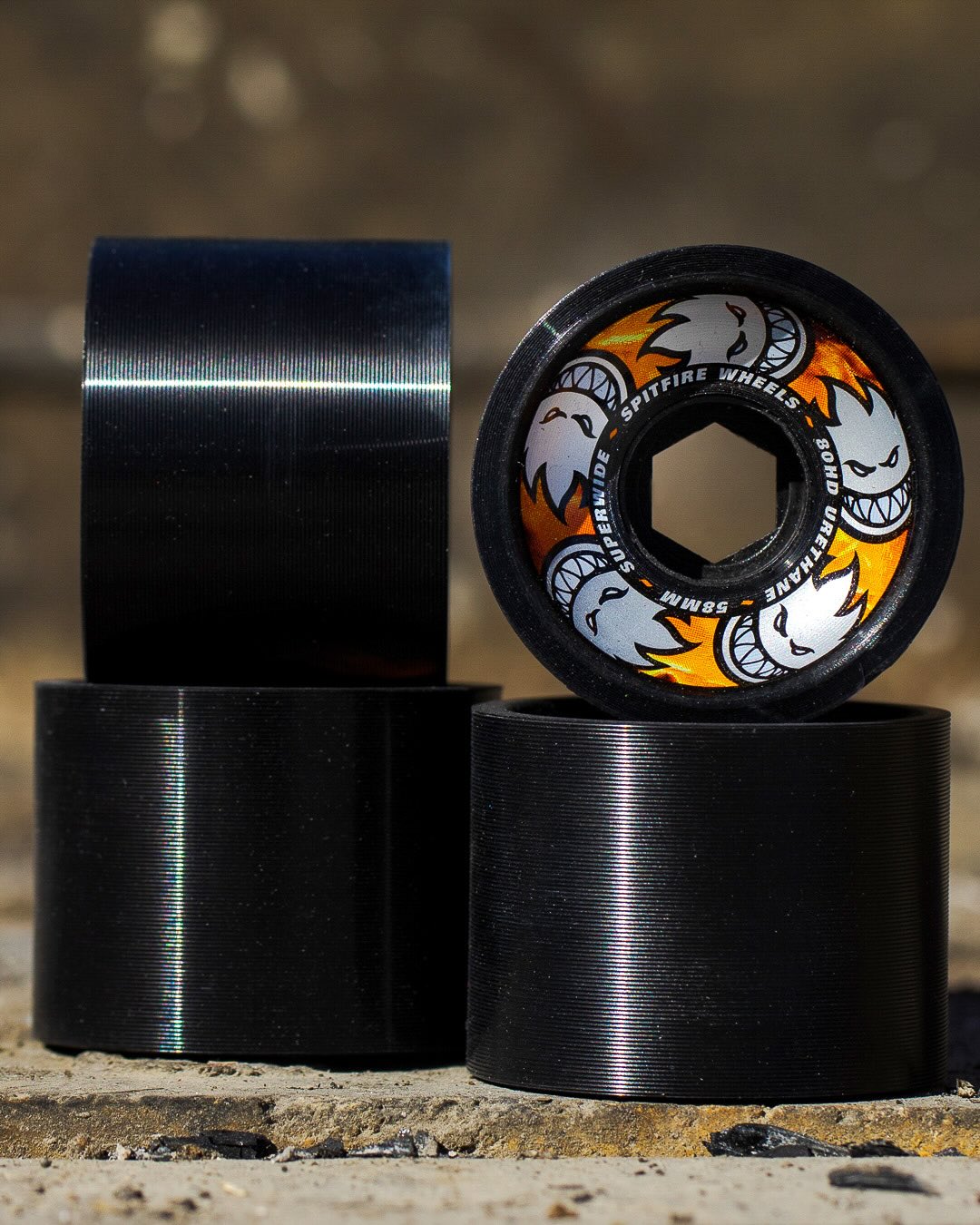 Spitfire 80HD Multiball Superwide 58mm Black — Roues Skateboard